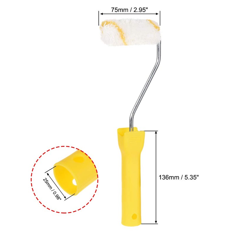 sourcing map 6xPaint Roller Brush 3 Inch 76mm for Household