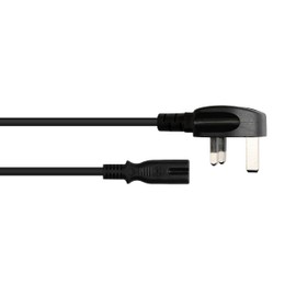 Good Connections P7370-S018 Power Cable, 1.8 m, Mains Plug Type G (BS 1363) to C7/Euro 8 Socket (Straight), 3A Fuse, ASTA Certified, 0.75 mm² Black