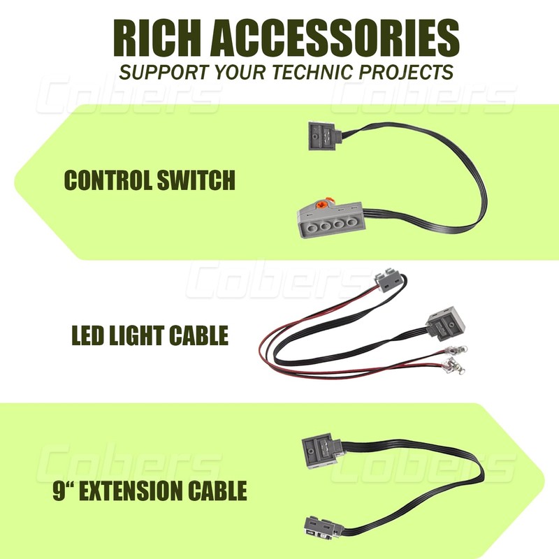 Cobers 9-in-1 Motor-Kit Power-Function-Set Compatible with Major Brand