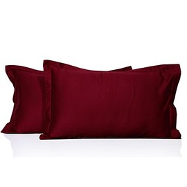 BedDecor 100% Egyptian Cotton Hotel Quality 600 Thread Count Pillow Cases - Standard, Set of 2, Burgundy