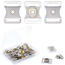 TiciKim 10 Pack Sports Helmets Buckle Stainless Steel Snap Chin Strap Buckle Helmet Repair Kit for Youth Football Baseball Hockey Sports