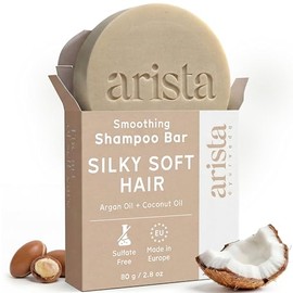 Arista - Barra de champú para cabello normal, sin sulfatos, shikakai y aceite de argán sólido, ecológico, vegano