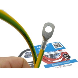 eXODA Earth Cable 60 cm Ground Cable 16 mm² Green/Yellow Ground Conductor M12