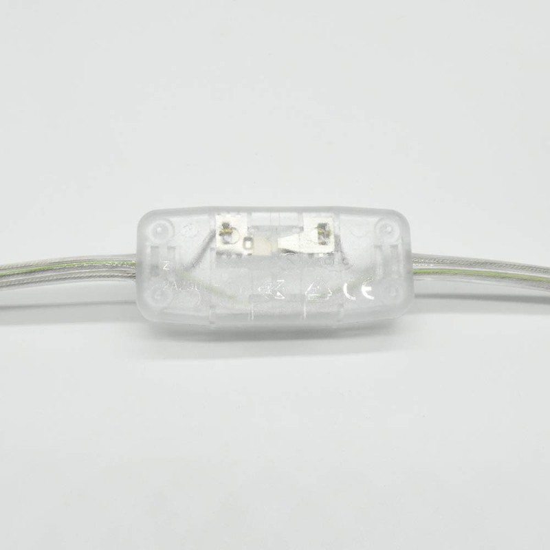 Transparent Cable 2 m with Earthing Contact Plug & Toggle