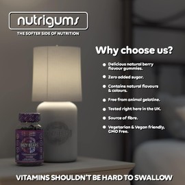 DOZYBEARS® Bedtime Gummies | 5-HTP, L-Tryptophan, Chamomile & Lemon Balm | Vitamins C, B2, B3, B5, B6, B12 | Mixed Berry Flavor | 60 Vegan Gummies | Supports Rest & Sleep | For Ages 12+