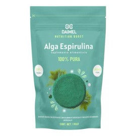 Alga Espirulina Pura En Polvo 1kg Superfood Orgánica Daimel                                                                                           