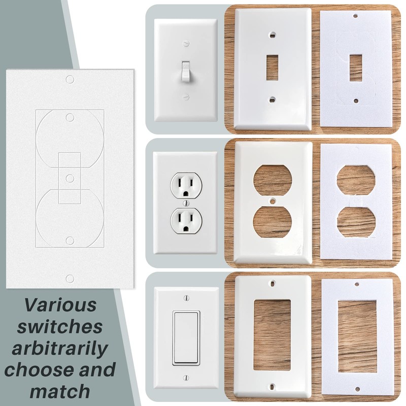 70 Pcs Wall Insulation Gasket Rectangle Wall Plate Outlet Sealers