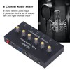6 Channel Compact Audio Mixer Mono Stereo Switching 6 in