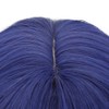 Navy Blue Wig Short Curly Synthetic Wig with Bangs for