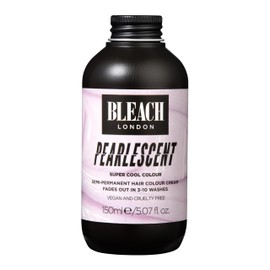 BLEACH LONDON Pearlescent Semi-Permanent Hair Colour Cream - Pearly Pink, Vegan, Cruelty Free, Vibrant Temporary Dye 150 ml