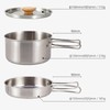 Cooking Pot and Pan Set 304 Stainless Steel Portable Camping