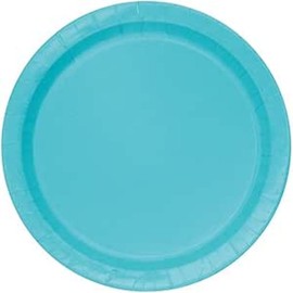Unique 46855EU Eco-Friendly Paper Plates-23 cm-Teal Colour-8 Count (Pack of 1), Pack of 13