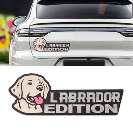 Rislobx Acrylic Labrador Edition Dog Car Emblem, Laser Cutting Car Badge, Universal Fit for Cars, Trucks, Motorcycles, Yachts