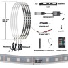 Gearzaar 4x15.5'' RGB Wheel Ring Lights LED Light For Truck