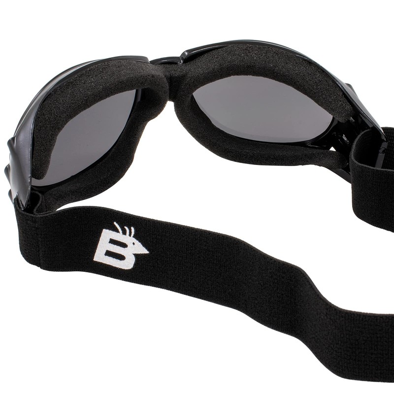 Birdz Eyewear Eagle Motorcycle Goggles (Black Frame/Polarised Smoke Lens)