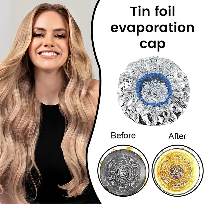 ZUWIJEQ Pack of 9 Heat Caps, Aluminium Foil Shower Caps,