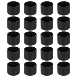 uxcell 20 Pcs 0.91 x 0.91 Inch Round PVC Furniture Leg Caps, Chair Leg Floor Protector for Patio, Indoor Chair, Table, Bed and Cabinet, Black