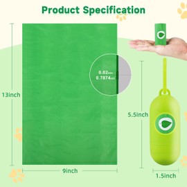 Dog Poop Bags with Dispenser, Pet Waste Bags Dog Bags, Guaranteed Leak Proof and Extra Thick Waste Bag Refill Rolls For Dogs, Lavender Scented (150 Bags)