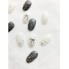 Black Ribbon Nail ★ Star Spangle Point ★ Handmade Nail