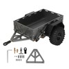 RC Car Hitch Trailer Aluminum Alloy Antislip Rubber Tire Rustproof