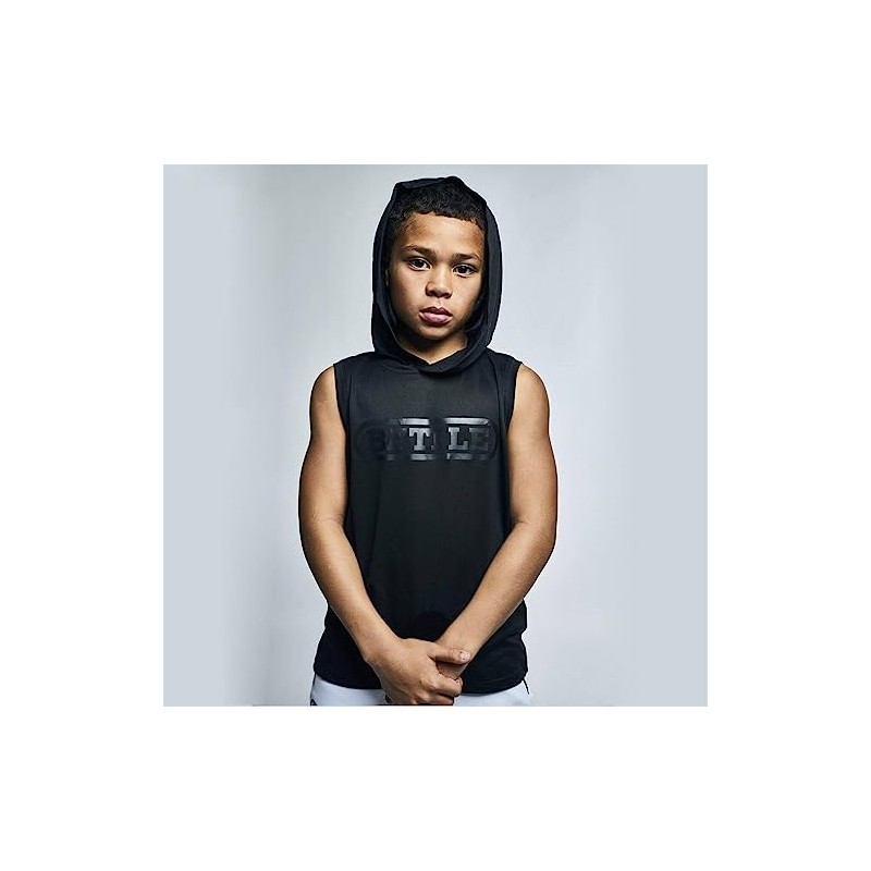 Battle Youth - Sudadera con Capucha sin Mangas, Azul/Blanco, Large