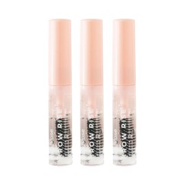 Ruby Rose Brow Rise Gel para Cejas Fijador Transparente Pack 3 Piezas | Sin Residuos Blancos | Efecto Natural | Larga Duración | Cepillo Doble Precisión