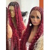BOHO Knotless Braided wig - braids: Brown knotless boho braids,