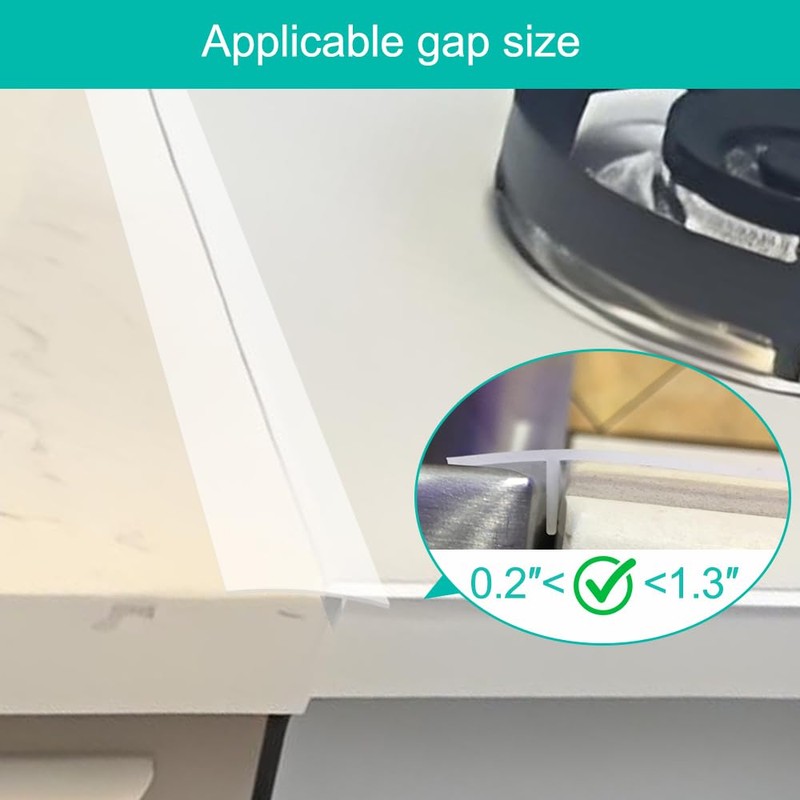 Stove Counter Gap Cover, Kitchen Silicone Oven Gap Filler –