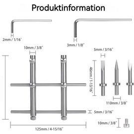 eTone Ultra Fine Photo Accessories Spanner Wrench Tool For SLR DSLR Large Format Camera Lens Repair Opening Retaining Ring Remover, Anti-Magnetic 3 Tips, 6 Screws and 2 Hexagon.
