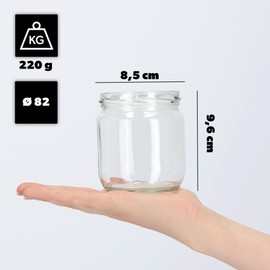 KADAX Jam Jars 425 ml, Preserving Jars with fi82 Screw Lid, Jars with Screw Cap, Preserve Jars, Storage Jars for Jams, Honey (Flowers, Pack of 24)