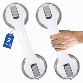 Grab Bars for Seniors, Shower Holder, No Drilling, Removable Shower Handle, Walking Aid for Elderly People in the Bathroom, Pack of 2