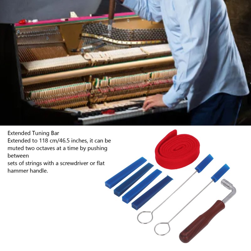 8PCS Set Professional Piano Tuner Kit Universal Piano Tuner Hammer
