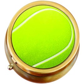 Tennis Ball Brass Pill Box