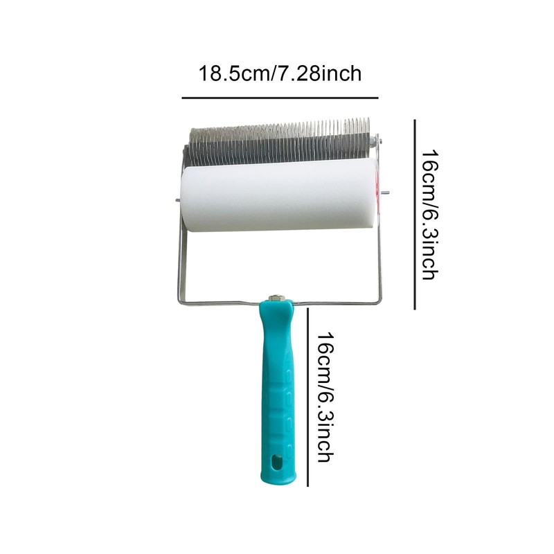 F Fityle Iron Sheet Roller Cloth Pattern Paint Roller, Art