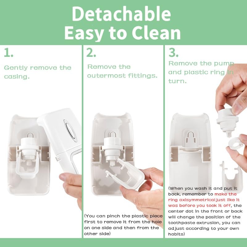 RIDGEPOLE Toothbrush Holder and Toothpaste Dispenser Set, Automatic Toothpaste Squeezer