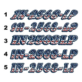 cbcdecals - Custom Boat Registration Numbers "American flag" (Set Of Two) Marine PWC Vinyl Decals Sticker