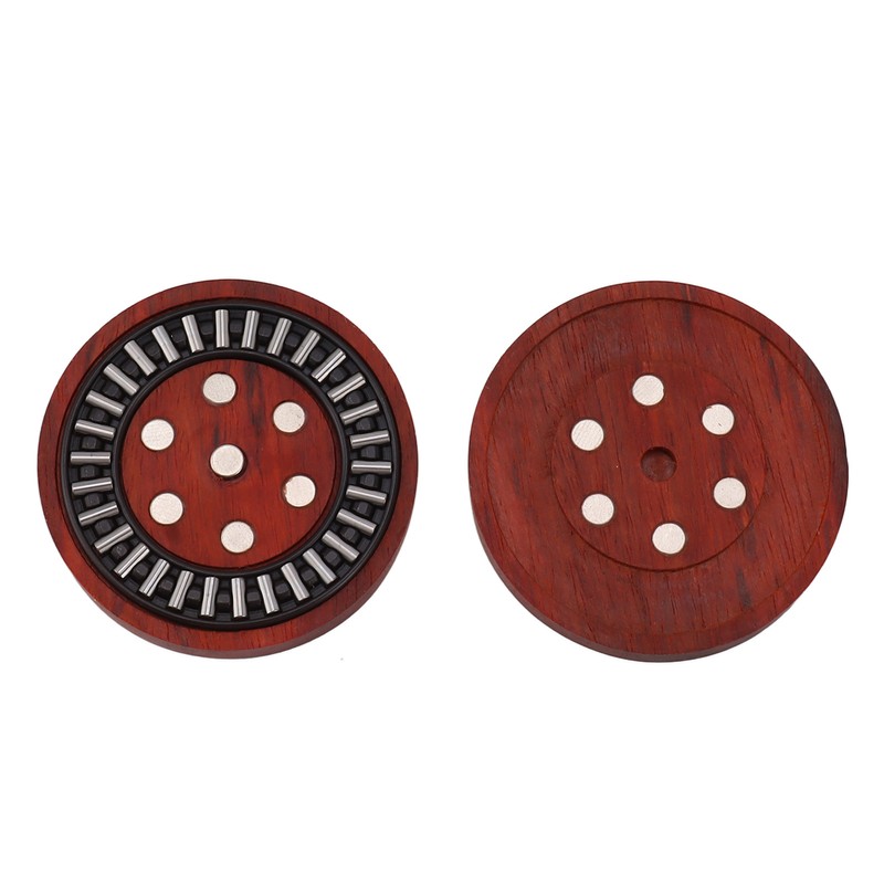 Magnetic Push Slider Stress Relief Handmade Rosewood Crafted Rotating Fidget