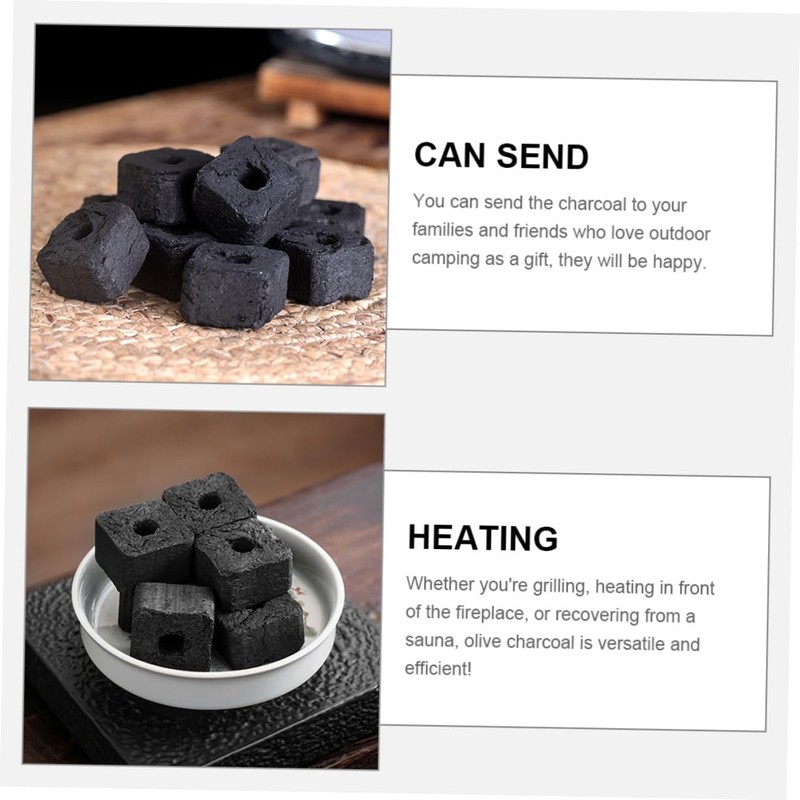 Kisangel 1bag Bamboo Charcoal Tablets for Grilling Cooking Camping Charcoal