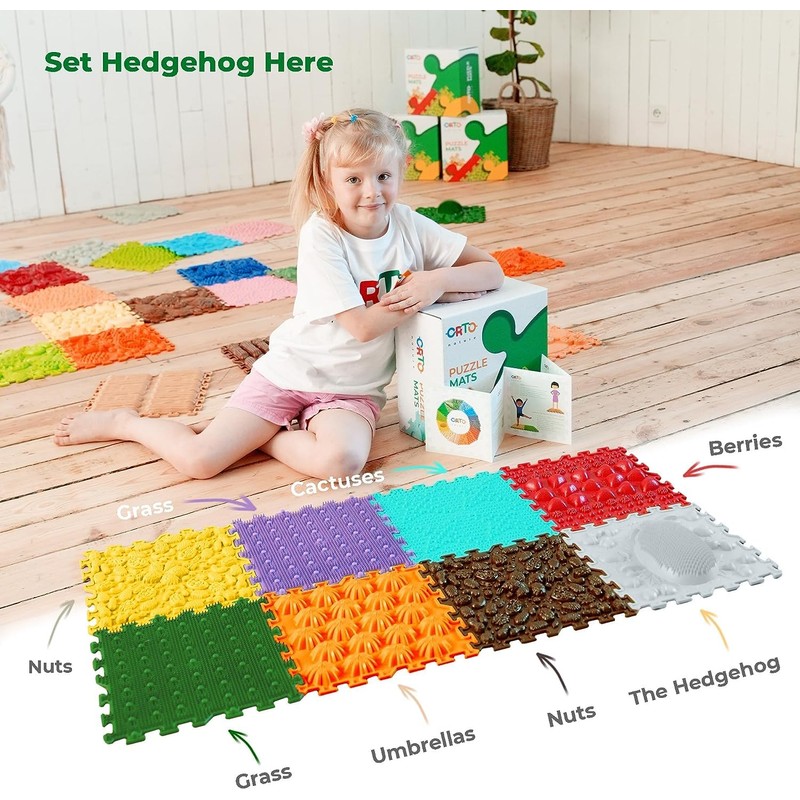 ORTO NATURE Massage Puzzle Floor Mats - Orthopedic Game Mat