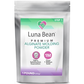 Casting Keepsakes Luna Bean Alginate Molding Powder Refill for Hand Casting Kit - Non-Toxic Alginate Material 1 lb (450g) - Perfect for Anniversaries, Couples, Birthdays & Family Activities