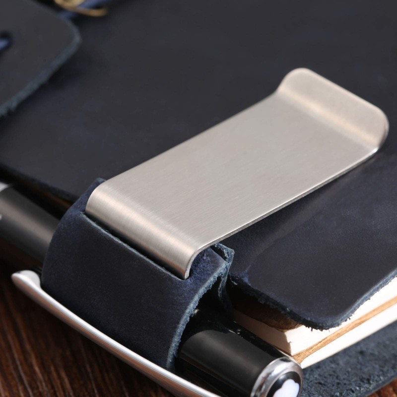 Leather Clip Leather Pen Holder for Hobonichi Weekly Planner with