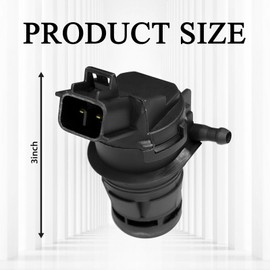 BEYPOVK Windshield Washer Pump, Windshield Washer Fluid Pump Replaces OEM #: 85330-60190, 85330-AE010, 85330-60180, 85330-21010 Compatible with Toyota, Lexus, Mazda, Nissan, Honda (Black)