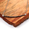 InfinityGemsArt AA+ Grade Black Diamond Gemstone Beads Bar Necklace, Dainty