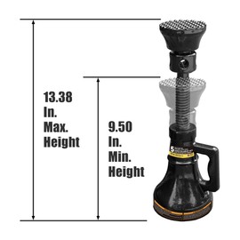 Torin 5 Ton (10,000 LBs) Professional Car Support Screw Jack for House Construction Bridge Stabilization, Black, ASJ05B
