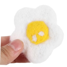 Hohopeti 4pcs Adorable Poached Egg Hairpin DIY Felt Craft Clips for Hair Accessories Lightweight Durable Hair Ornaments for Women for Craft Lovers