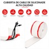 Canaletas para Cables Pared 10m,Protector de Cable PVC Autoadhesivo,Esconder Cables