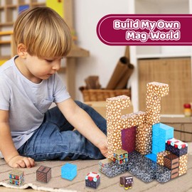 Ejo World 32-Piece Premium Magnetic Building Blocks-Heaven Portal Adventure Set, STEM Learning Toys, Safe and Strong Magnet Blocks, Expandable Fun with Double Sets, Perfect for Boys & Girls Aged 3+