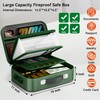 Aollewoiti Fireproof Document Box, Hard Case Fireproof Box with Lock,