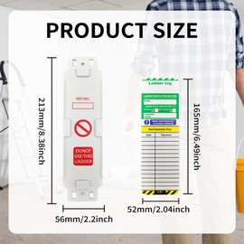 Ladder Tags,10 Holders and 20 Ladder Inspection Tag Inserts,Ladder Inspection Tags,Ladder Accessories,Safety Checklist for Construction Equipment,Inspection Tags Record Kit for All Ladder Types