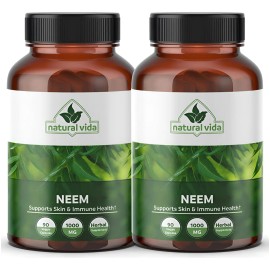 Natural Vida Neem 1000mg 90 Cápsulas Veganas Saludables